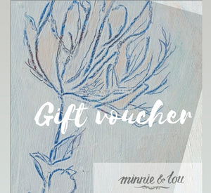 Minnie&Lou gift voucher, eco friendly gifts hand made in Melbourne Australia 