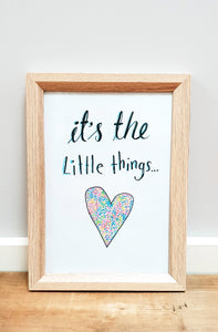 "It's the Little Things"  Nursery / Kids / Teenage decor / digital download