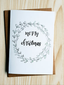 Christmas Wreath card by Minnie&Lou
