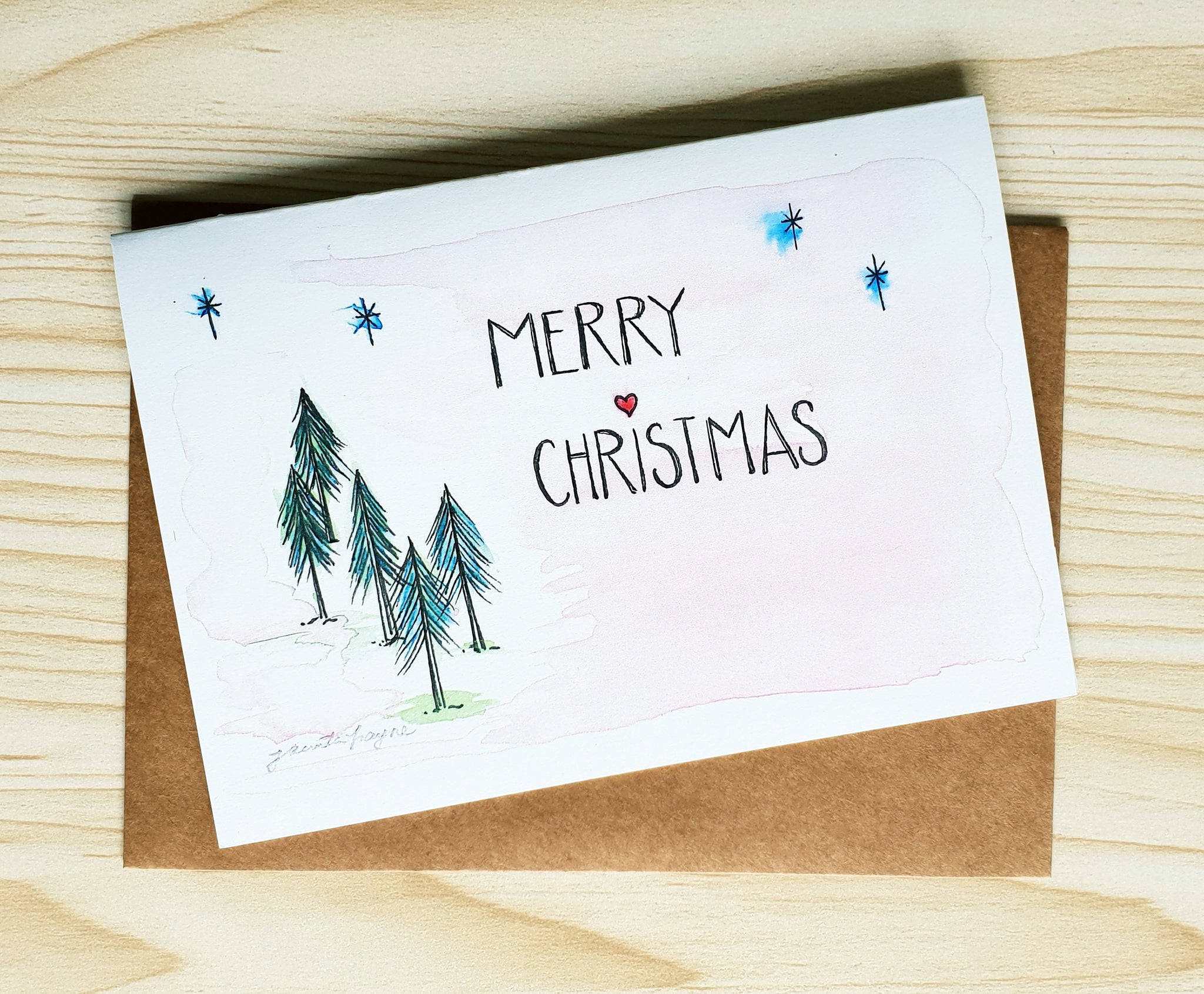 Merry Christmas 'Fir Tree' card by Minnie&Lou