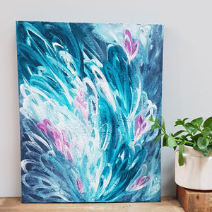 Modern Floral abstract painting by Jacinta Payne 