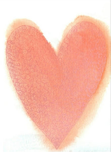 'Peachy Heart' Love Heart Print