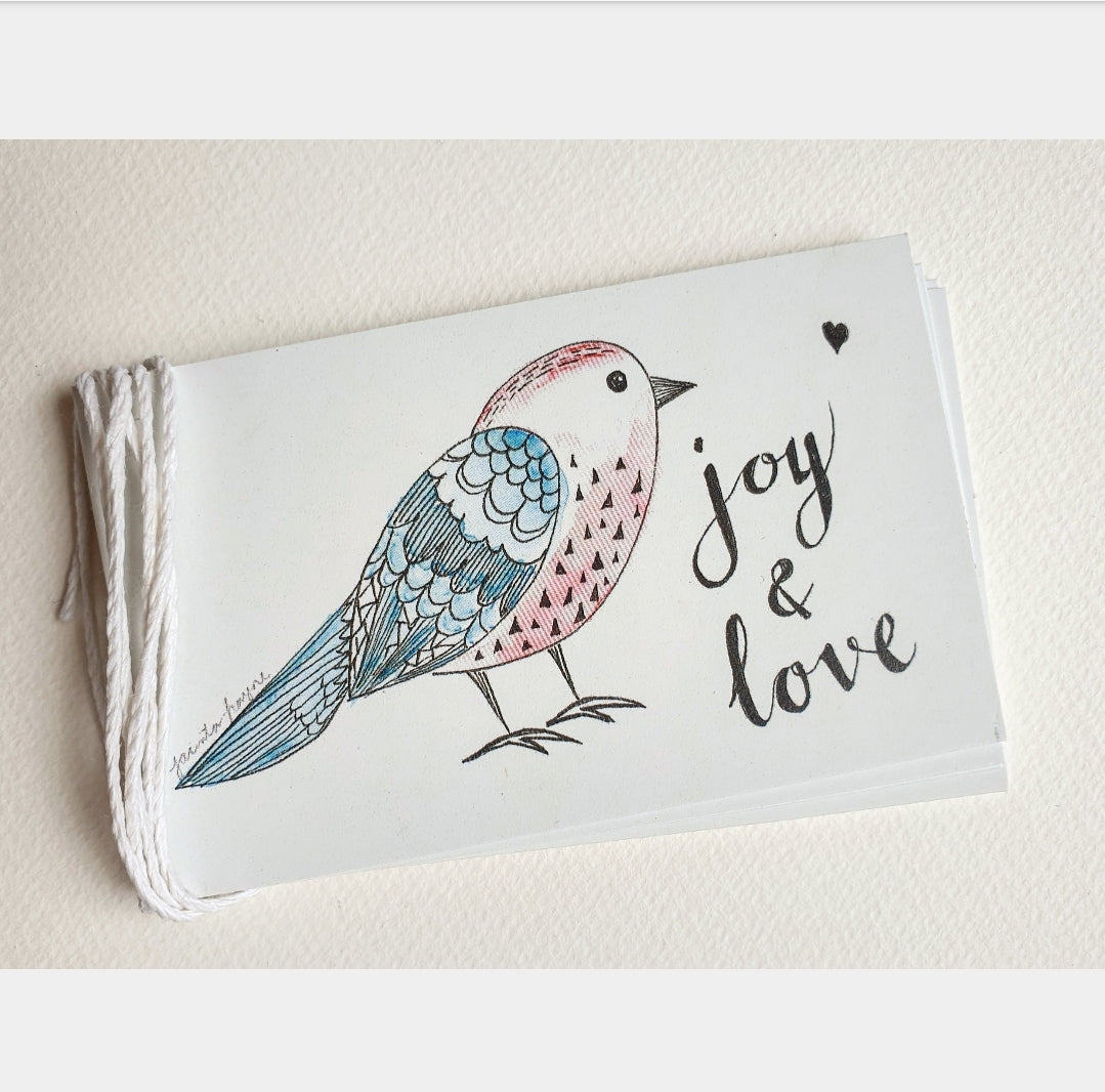 Cute Birdy Christmas Gift Tag Set of 5