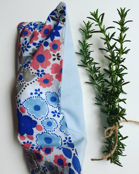 Eco friendly wheat bag made with upcycled fabric - Flower Print