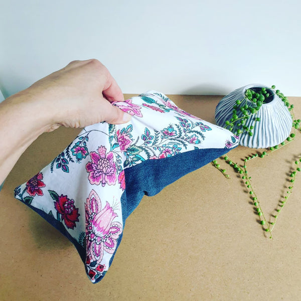 'Floral Infusion' upcycled fabric wheat bag