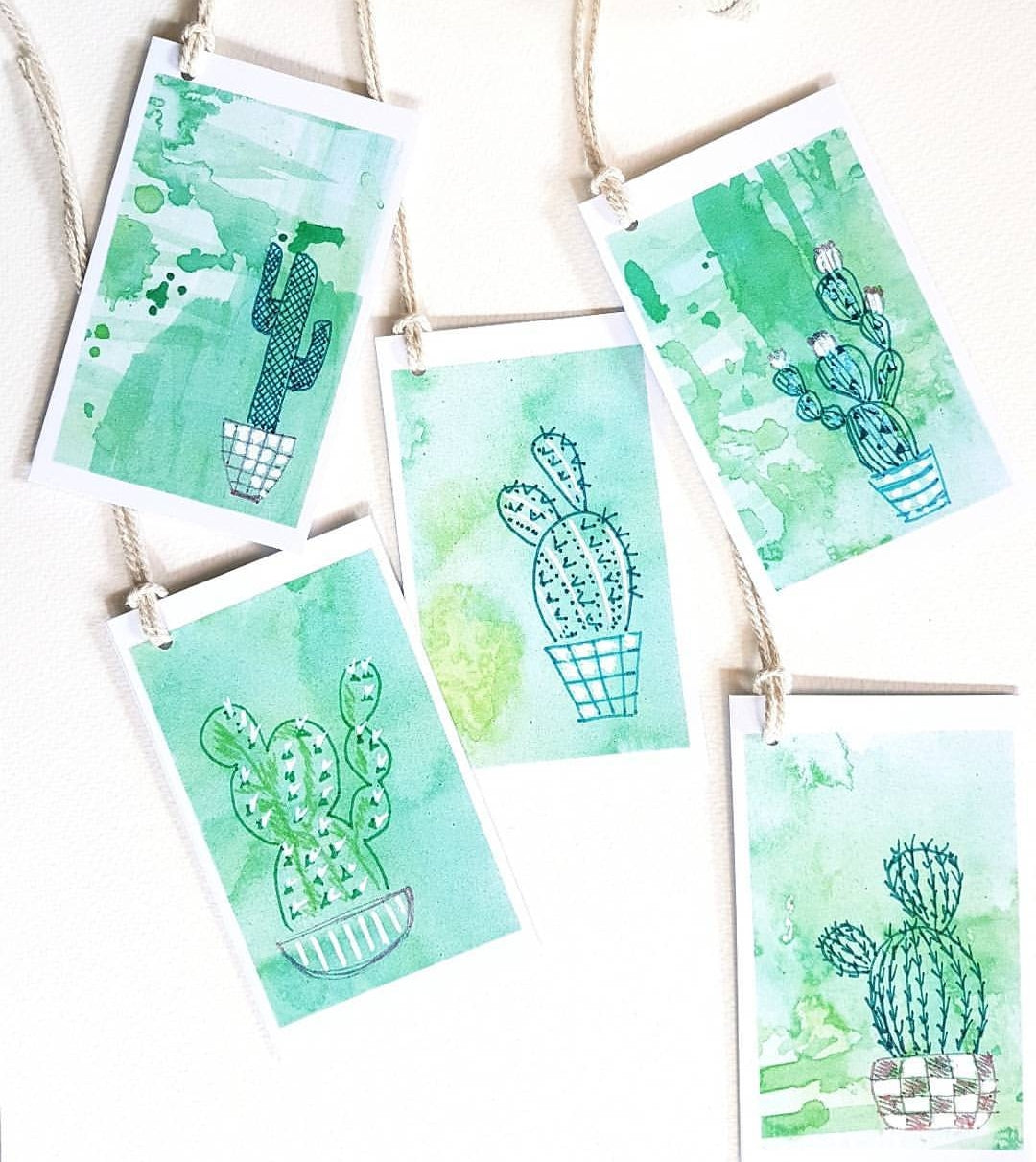 Cactus gift tags by Minnie&Lou, made in Melbourne Australia. 