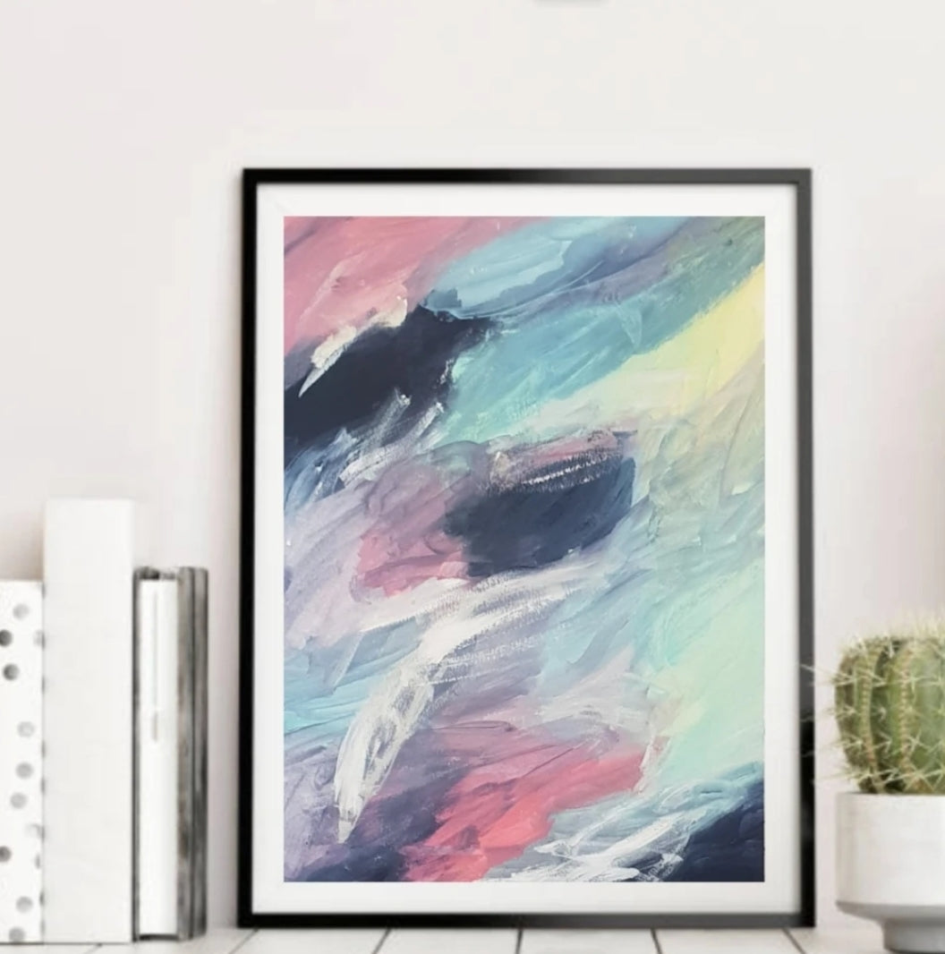 Colourful abstract art by Melbourne artist Jacinta Payne
