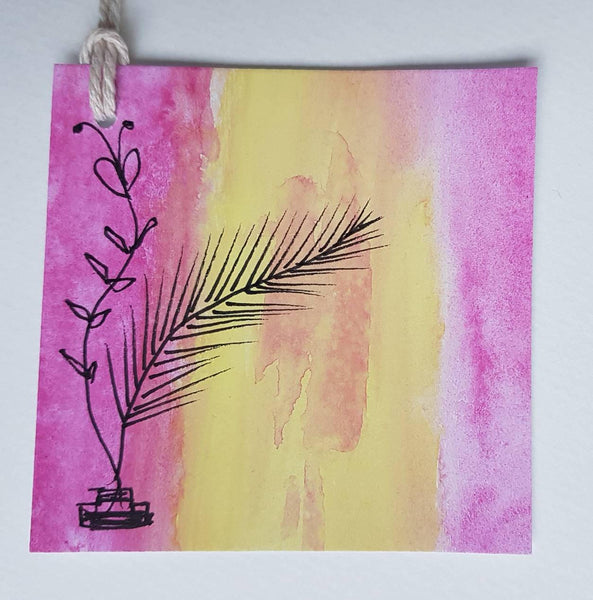 Feather And Flower Gift Tag Sets