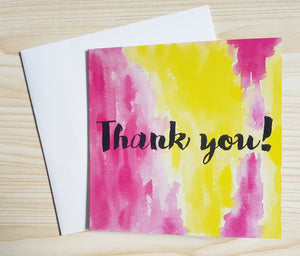 Thank you card, 100 percent recycled card stock, made and printed in Melbourne Australia. Minnie&Lou card collection