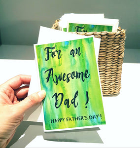 fathers Day cards, Made in Melbourne Australia, printed from the hand made, hand painted design of Jacinta Payne for Minnie&Lou