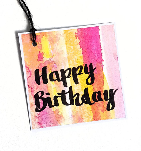 Funky modern happy birthday gift tags made in Melbourne Australia