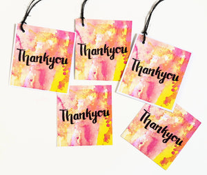 Thank you gift tags, Minnie&Lou gift stationery collection 